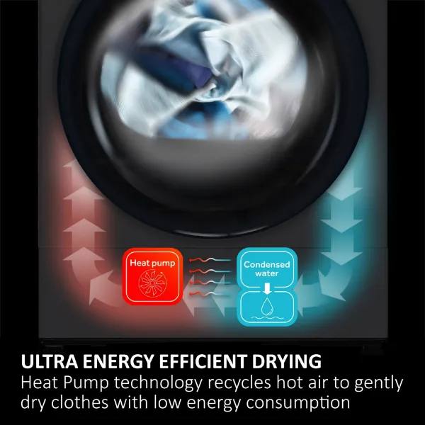 Haier HD90-A3Q397U1 9kg Heat Pump Tumble Dryer - White
