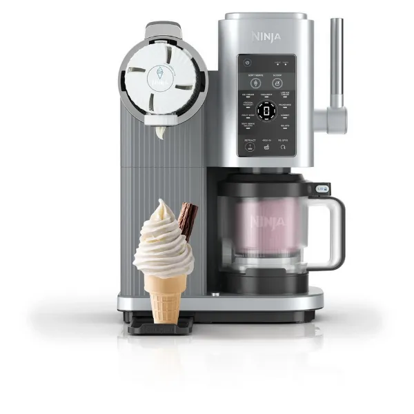 Ninja NC701UK Swirl by CREAMi 13-in-1 Soft Serve & Ice Cream Maker - Platinum Silver