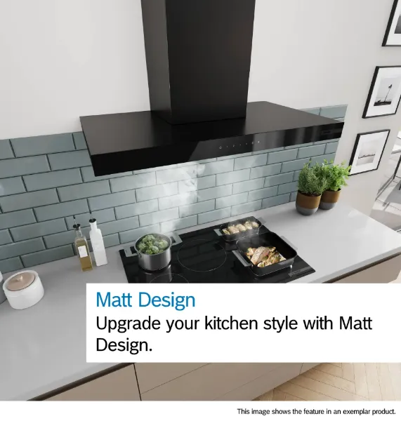 Bosch DWB67DN60B Series 6 60 cm Wall-mounted Cooker Hood in Matt Black  