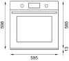 Bertazzoni FHER6117CTAX3 Heritage Series TFT 60cm Built-In Oven with Pyrolytic and Steam in Ivory/Chrome