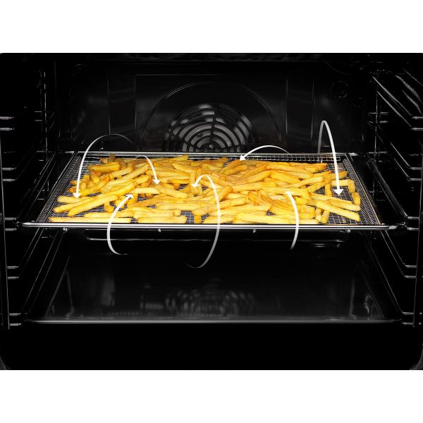 AEG CCX6740ACB 6000 SteamBake 60cm Freestanding Electric Ceramic Cooker Black_Open Main Oven View