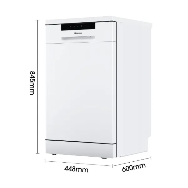 Hisense HS523E15WUK Slimline Dishwasher - White - 10 Place Settings