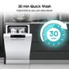 Hisense HS523E15WUK Slimline Dishwasher - White - 10 Place Settings
