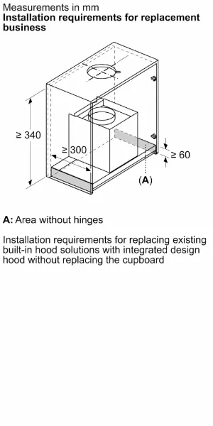 Bosch DBB83BC60B Integrated Design Hood in Matt Black 