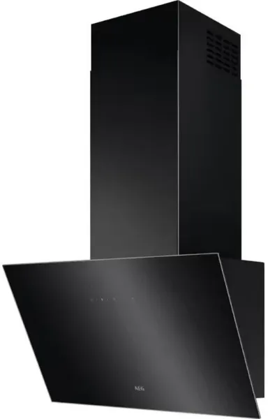 AEG DVX5661HB 6000 Hob2Hood Wall Mounted Cooker Hood Black_Angled View