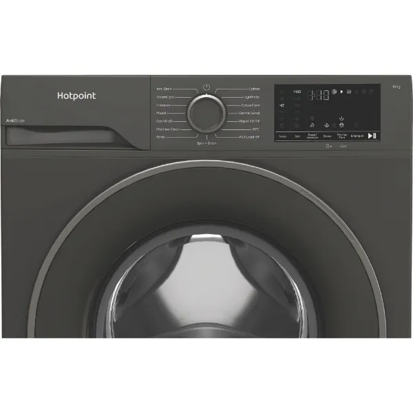 Hotpoint H101GANTISTAIN 10kg 1400 Spin Washing Machine with PetHairCare - Graphite