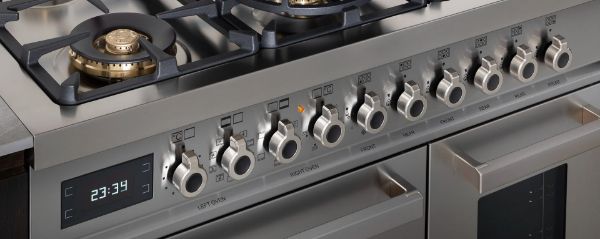 Bertazzoni PRO126G2EROT2 Professional 120cm Dual Fuel Range Cooker in Red