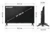Sharp 1T-C24HE2245KB HDR TV - Black_dimensions