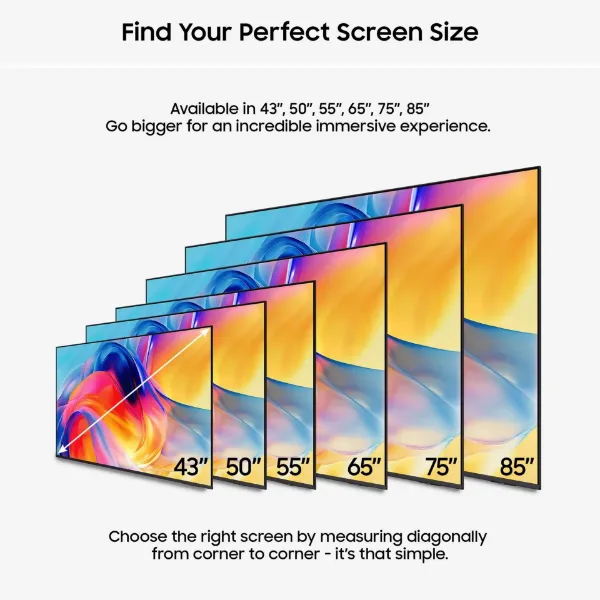 Samsung UE65M70HAKXXU 65" 4K Mini LED Vision AI Smart TV_screen size