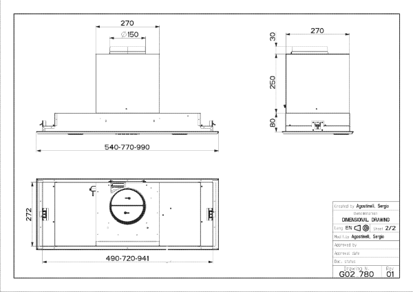 Faber Victory 2.0 54cm Integrated Cooker Hood_dimensions