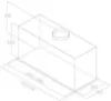 Elica LANE-60-BLK 60cm Chimney Cooker Hood in Black_dimensions