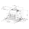 Faber Inca Plus HC 70cm Black Integrated Canopy Cooker Hood_dimensions