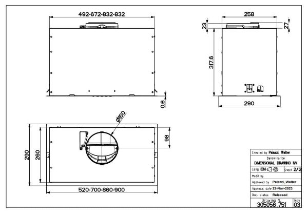 Faber Inca Lux 3.0 EVO X 52cm White Integrated Canopy Cooker Hood_diagram