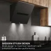Haier HADG9CBS4BWIFI ID Link Cooker Hood - Wall Mounted - Black - 90cm_stylish