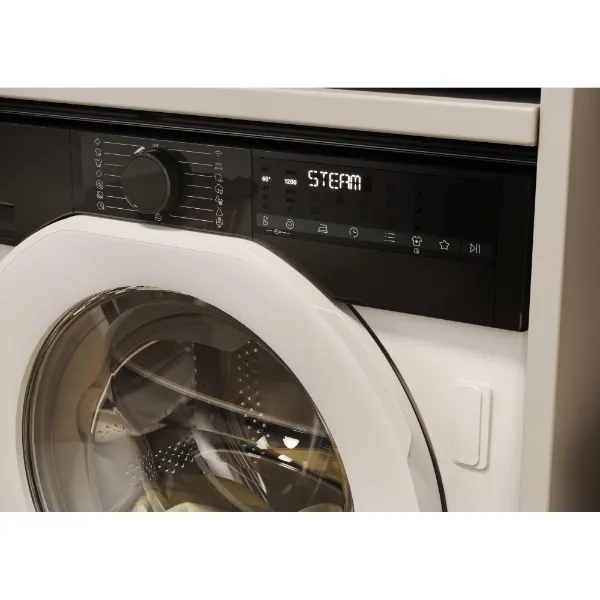 Haier BHA6S69M6D9J-80 Integrated Washing Machine, 9kg, 1600 Spin, White, A Rated_steam