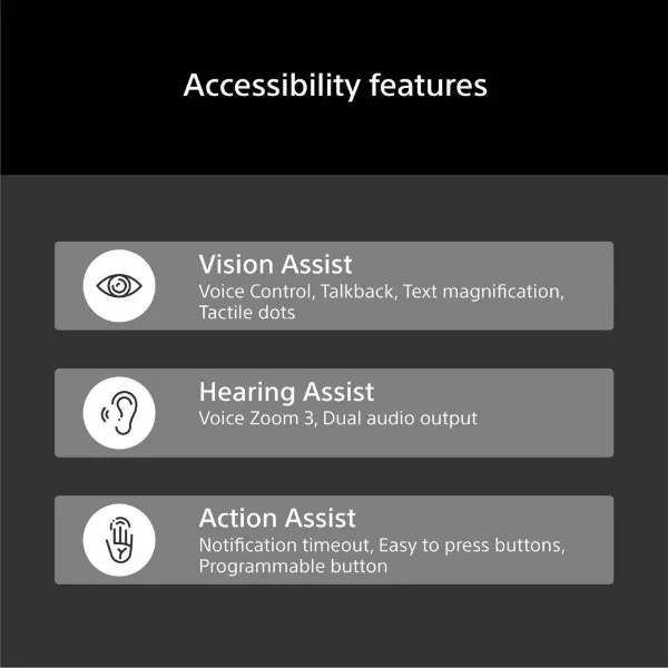 Sony K65S25M2PB.UKA 65" 4K BRAVIA 2 II Direct LED Google TV_accessibility