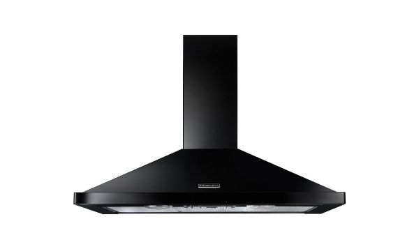 Rangemaster 134460 100cm Chimney Cooker Hood in Black and Chrome - RHDC100BL/C_main