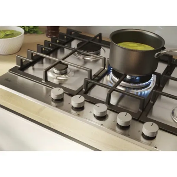 Hoover HGH75WC3X H-Hob 300 Gas Hob - Stainless Steel - 5 Rings_view