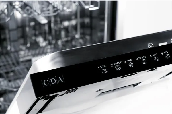 CDA CDI4251 45cm Slimline Integrated Dishwasher_Control Panel Detail