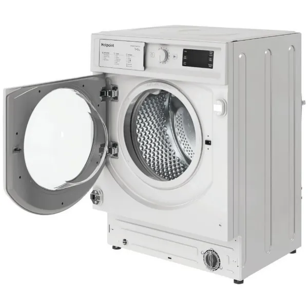Hotpoint BIWDHG961485 9kg/6kg 1400 Spin Integrated Washer Dryer - White_angled open