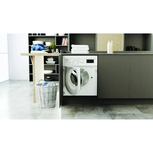 Hotpoint BIWDHG961485 9kg/6kg 1400 Spin Integrated Washer Dryer - White_room view 3