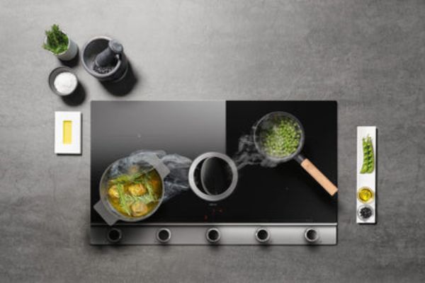 Elica NT-UNP-EVO-SS 90cm Wide Venting Hob - Black / Stainless Steel - A+ Rated_top
