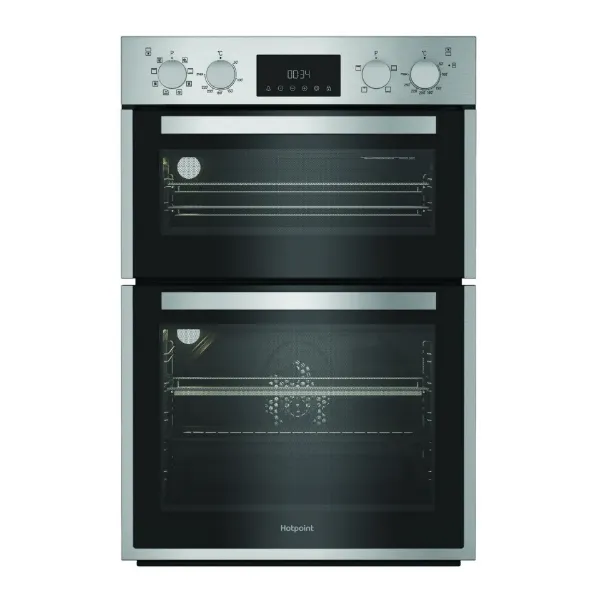 Hotpoint DIH82DIX 59.4cm Built In Electric Double Oven - Stainless Steel