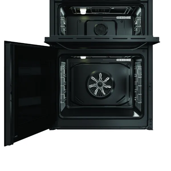 Hotpoint HDME6VDC2AB 60cm Double Oven Electric Cooker with Ceramic Hob - Black