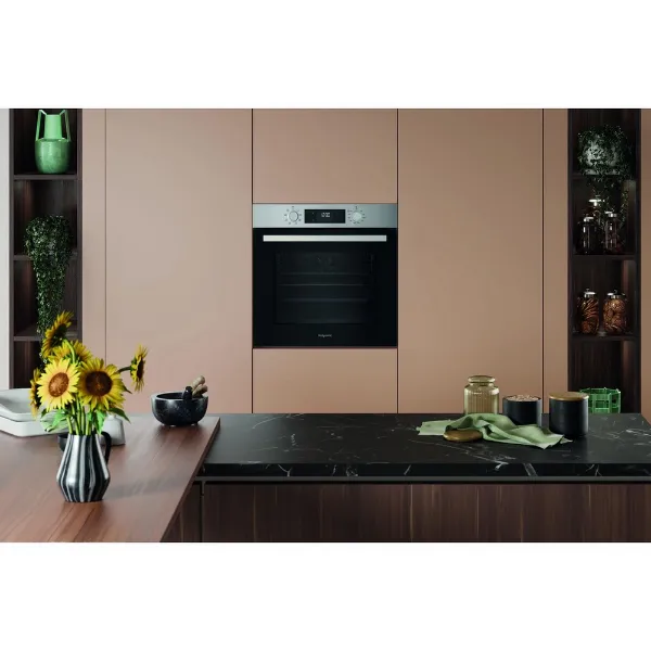 Hotpoint HO255HXUK 59.5cm Built In Electric Single Oven - Stainless Steel