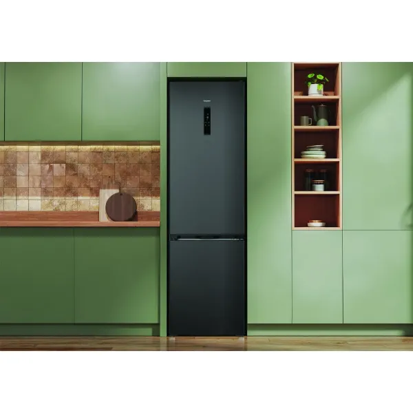 Hotpoint HPK26413XR6UKE 59.5cm 70/30 Fridge Freezer - Black Steel