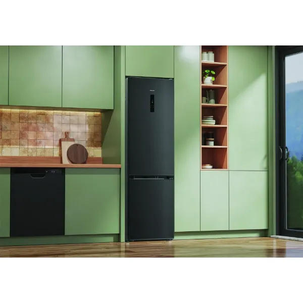 Hotpoint HPK26413XR6UKE 59.5cm 70/30 Fridge Freezer - Black Steel