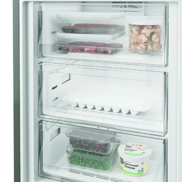 Hotpoint HPK26413XR6UKE 59.5cm 70/30 Fridge Freezer - Black Steel