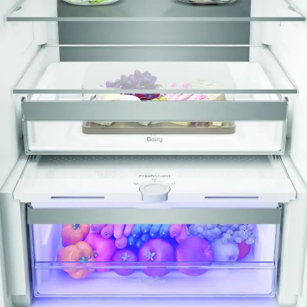 Hotpoint HPK26413XR6UKE 59.5cm 70/30 Fridge Freezer - Black Steel