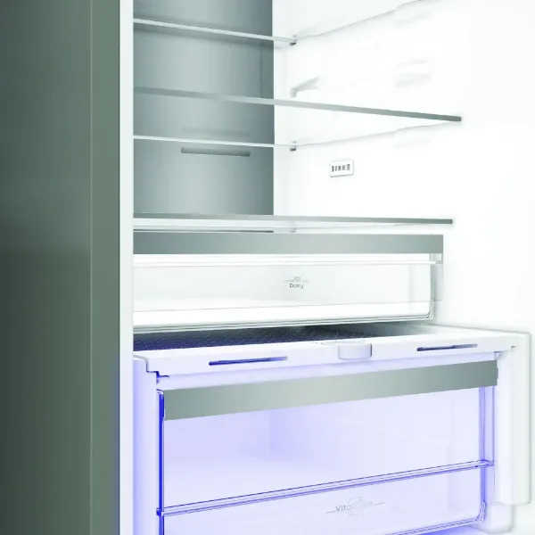 Hotpoint HPK26413XR6UKE 59.5cm 70/30 Fridge Freezer - Black Steel
