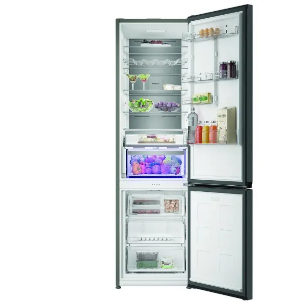 Hotpoint HPK26413XR6UKE 59.5cm 70/30 Fridge Freezer - Black Steel