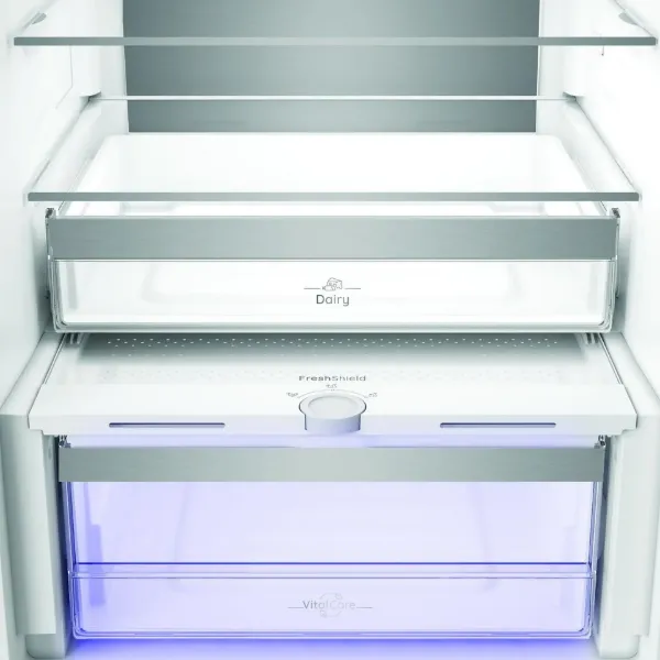 Hotpoint HPK26413XR6UKE 59.5cm 70/30 Fridge Freezer - Black Steel