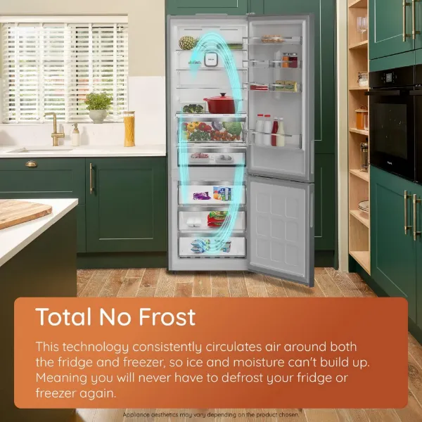 Hotpoint HPKF3241WXR4UK 54.5cm 50/50 Fridge Freezer - Black Steel