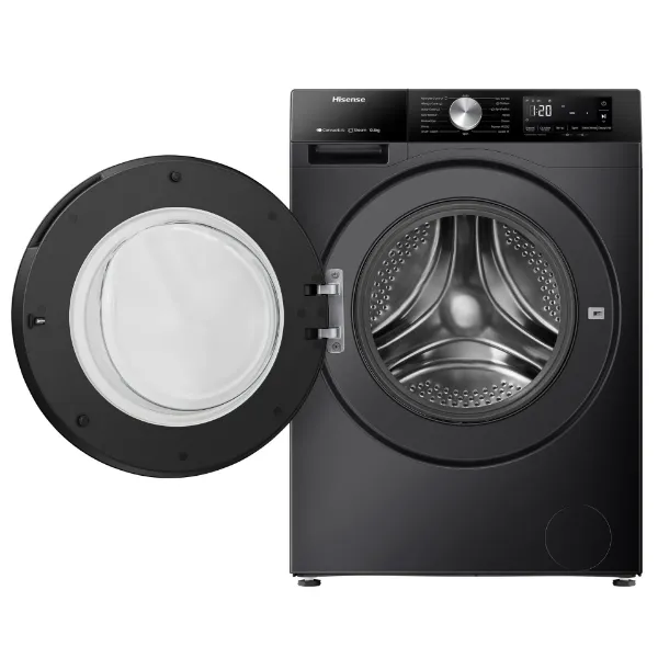 Hisense WF3S1043BB3 10.5kg 1400 Spin Steam Washing Machine - Black