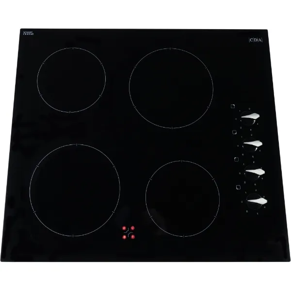 CDA HC6212FR 4 Zone Ceramic Hob_Angled View