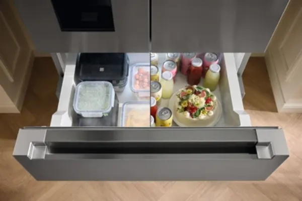 Miele KFFD6741EDT/CS Freestanding American Fridge Freezer - Clean Steel - D Rated_freezer