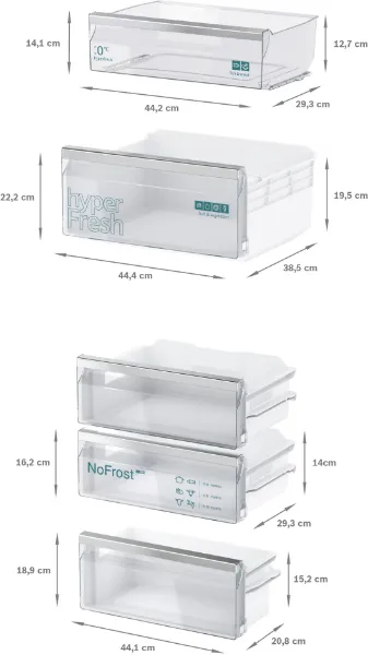 Siemens KI86NVSE0G 177.2 x 54.1 cm Built-in fridge-freezer with freezer at the bottom