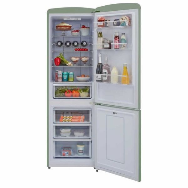 CDA Florence-Meadow Freestanding 60/40 Fridge Freezer_Open Door View