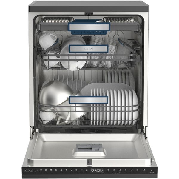 CDA CDI6400 60cm Integrated Dishwasher_Open Door View