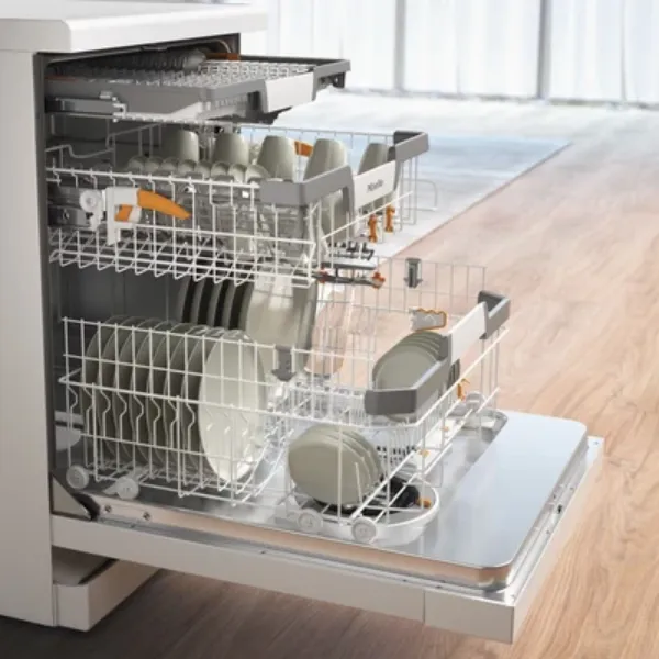 Miele G7040SC Standard Freestanding Dishwasher - White - A Rated_open