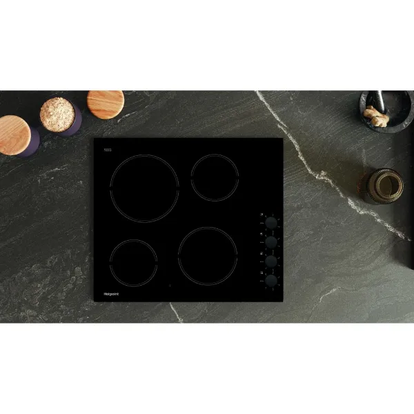 Hotpoint HR620RH 58cm Ceramic Hob - Black