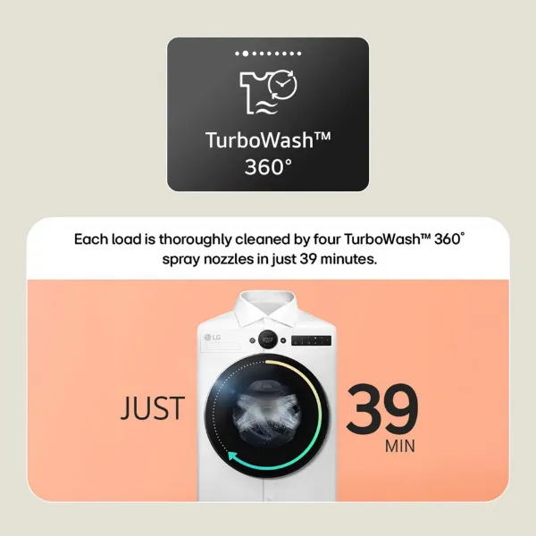 LG Series 10 AI Direct Drive WHX9516TBC - 11 kg Autodose Heat Pump Washer Dryer - Black