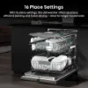 Hisense HV16AUK Full-Size Fully Integrated Dishwasher - 16 Place Settings_16 place settings