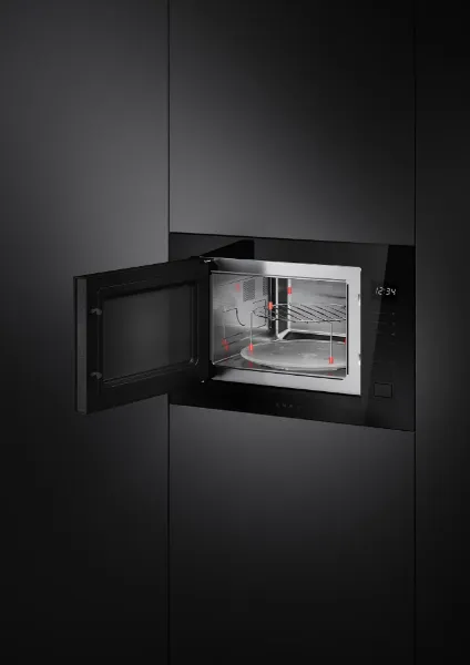 Smeg FMI225BI 25 Litres Built In Microwave - Black