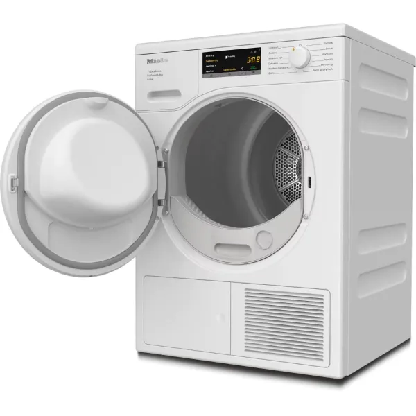 Miele TEA525 8kg Heat Pump Tumble Dryer - White_angled view