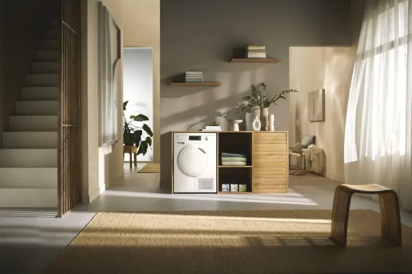 Miele TEA525 8kg Heat Pump Tumble Dryer - White_room view 2